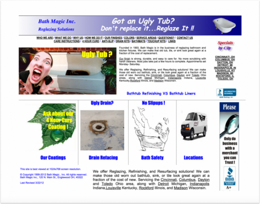Bad Website Design: uglytub.com